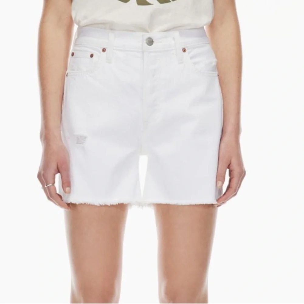 NWT ARITZIA DENIM FORUM The Yoko Mid Thigh Short (26) - Picture 2 of 5